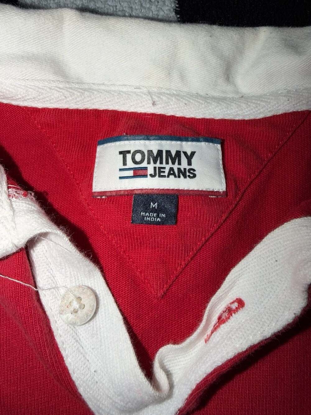 Vintage Tommy Jeans 1985 Colorblock Long Sleeve Rugby Shirt - Picture 4 of 5